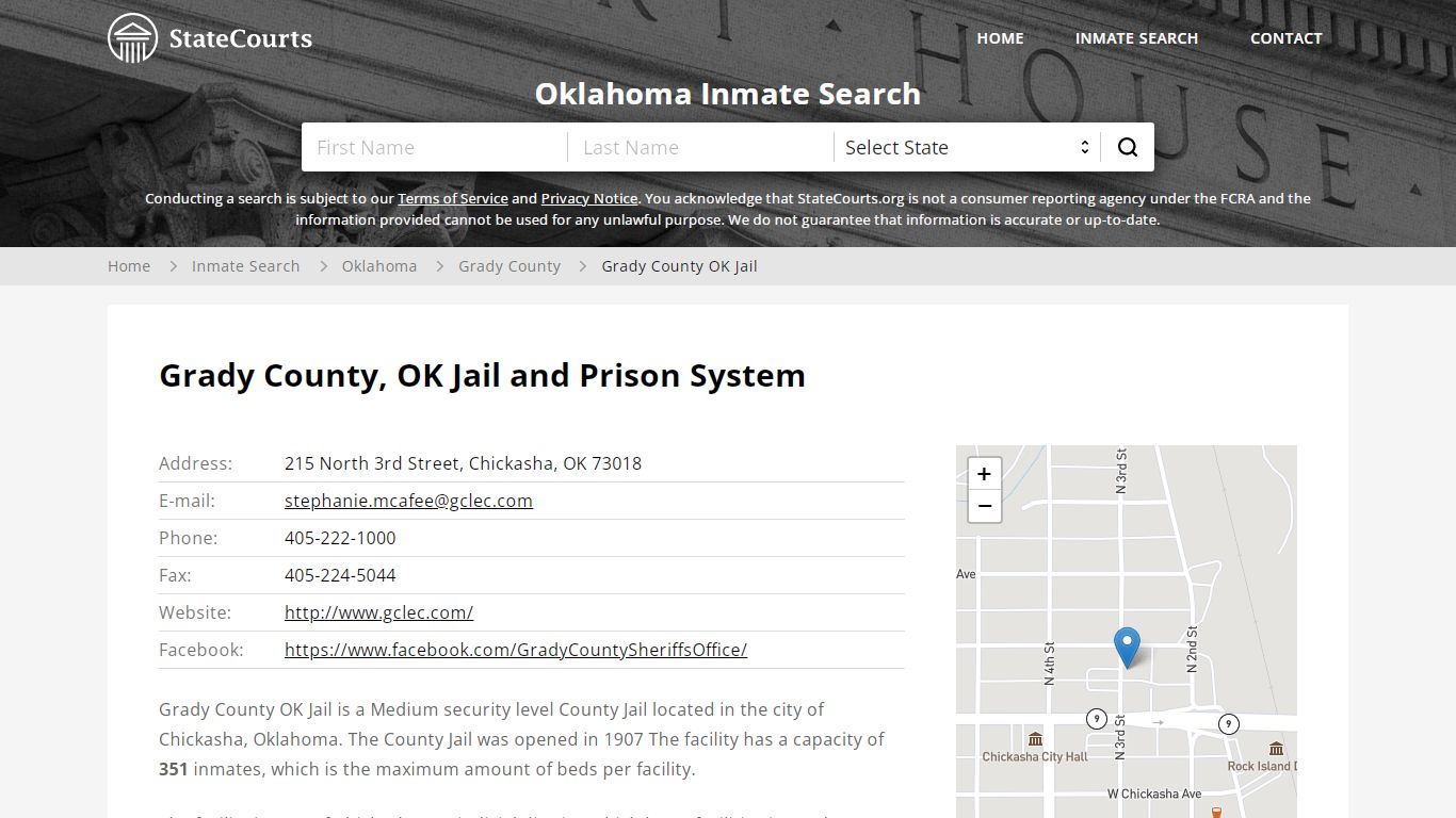 Grady County OK Jail Inmate Records Search, Oklahoma - State Courts